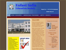 Tablet Screenshot of enfantindia.org